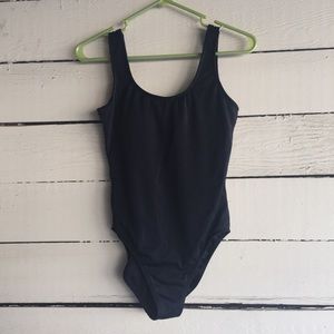 Simple Black One-Piece Bathing Suit